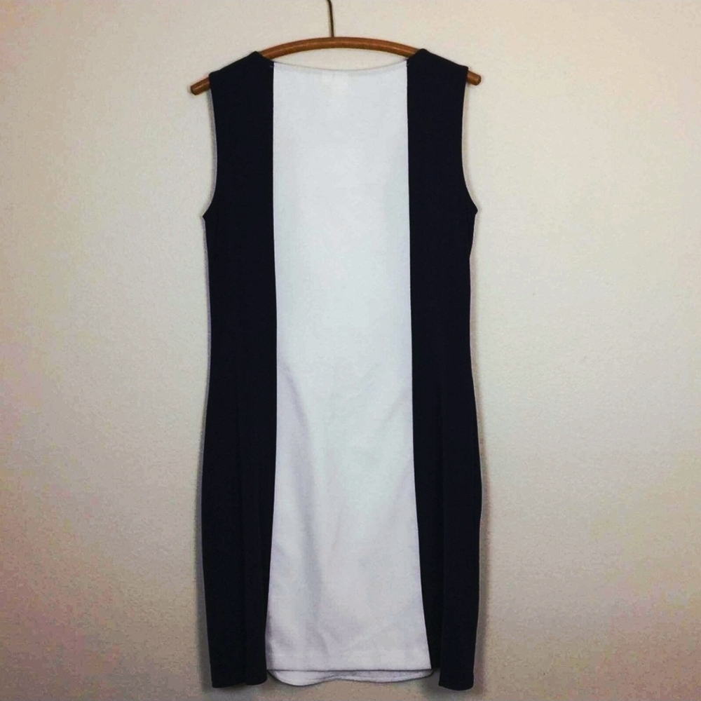 Emma & Michele 6 Vintage White & Blue Sleeveless Midi Dress SHOWSTOPPER GREAT UC - Picture 12 of 17